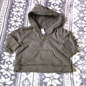 George Olive Hooded Pullover Sweatshirt